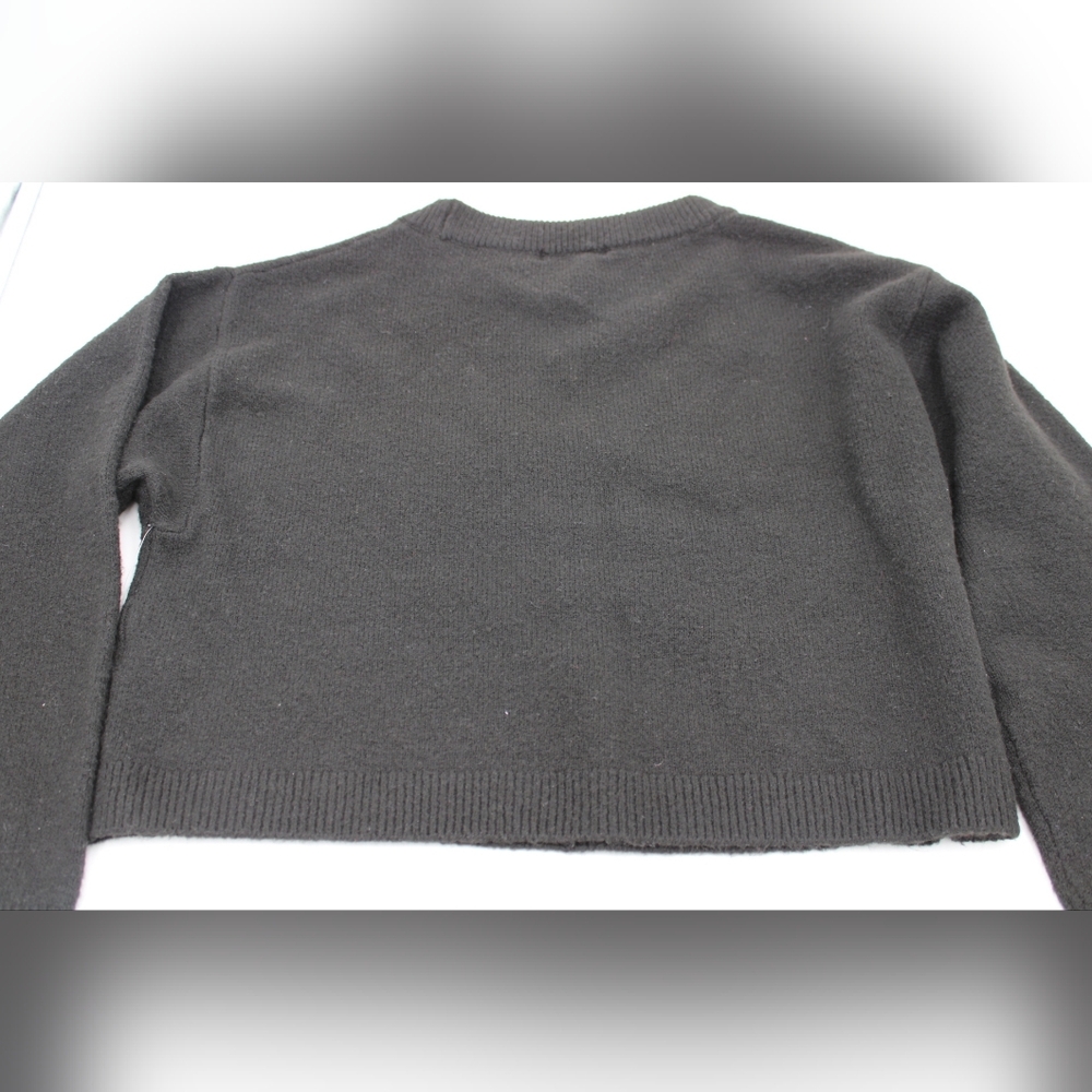 SO Black Bow Cropped Sweater – Juniors S - Picture 2 of 8